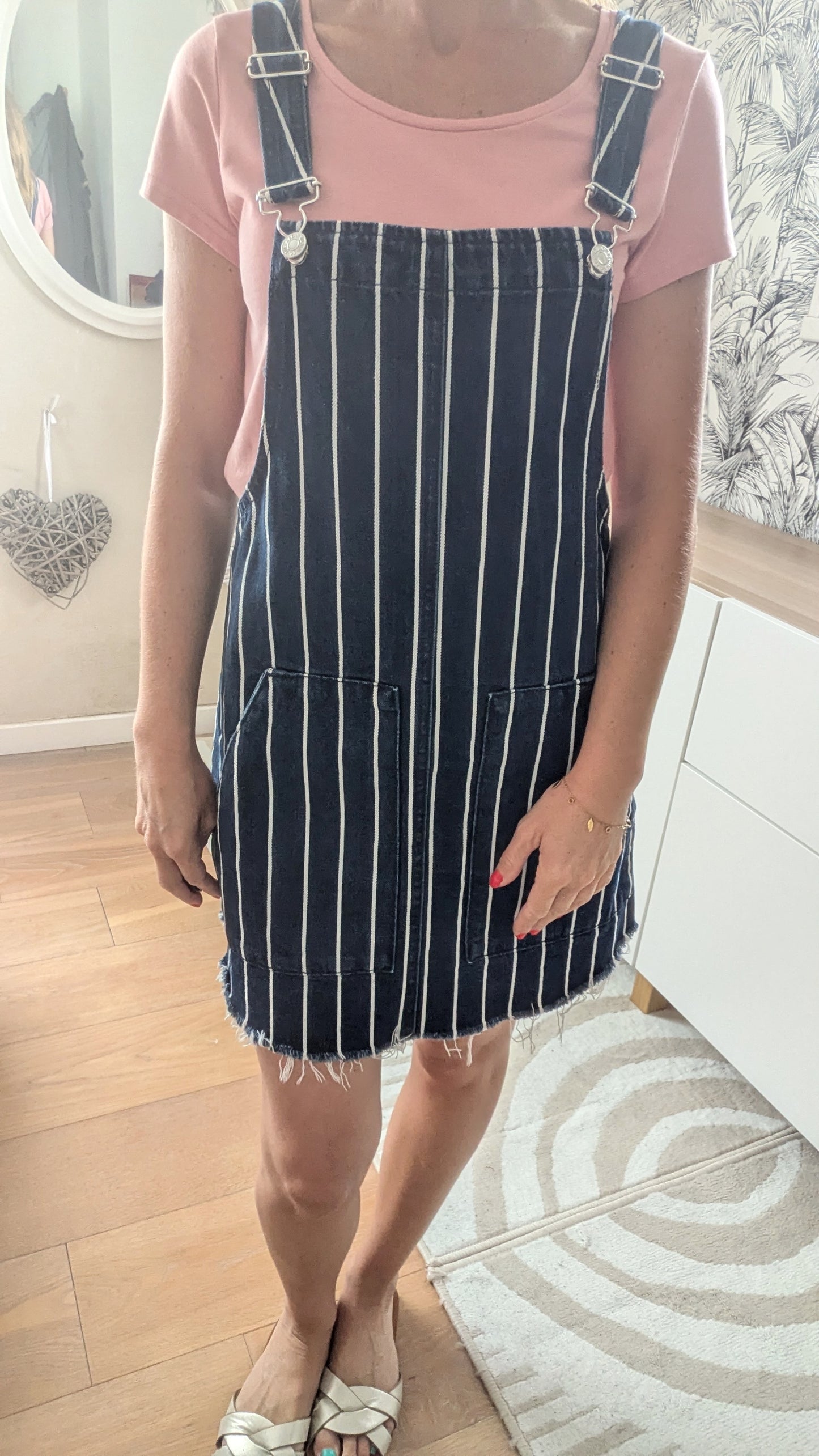 Robe salopette rayée - Pull & Bear - 34/36