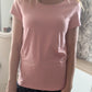 Neuf T-shirt rose tendre - Tissaia -34/36