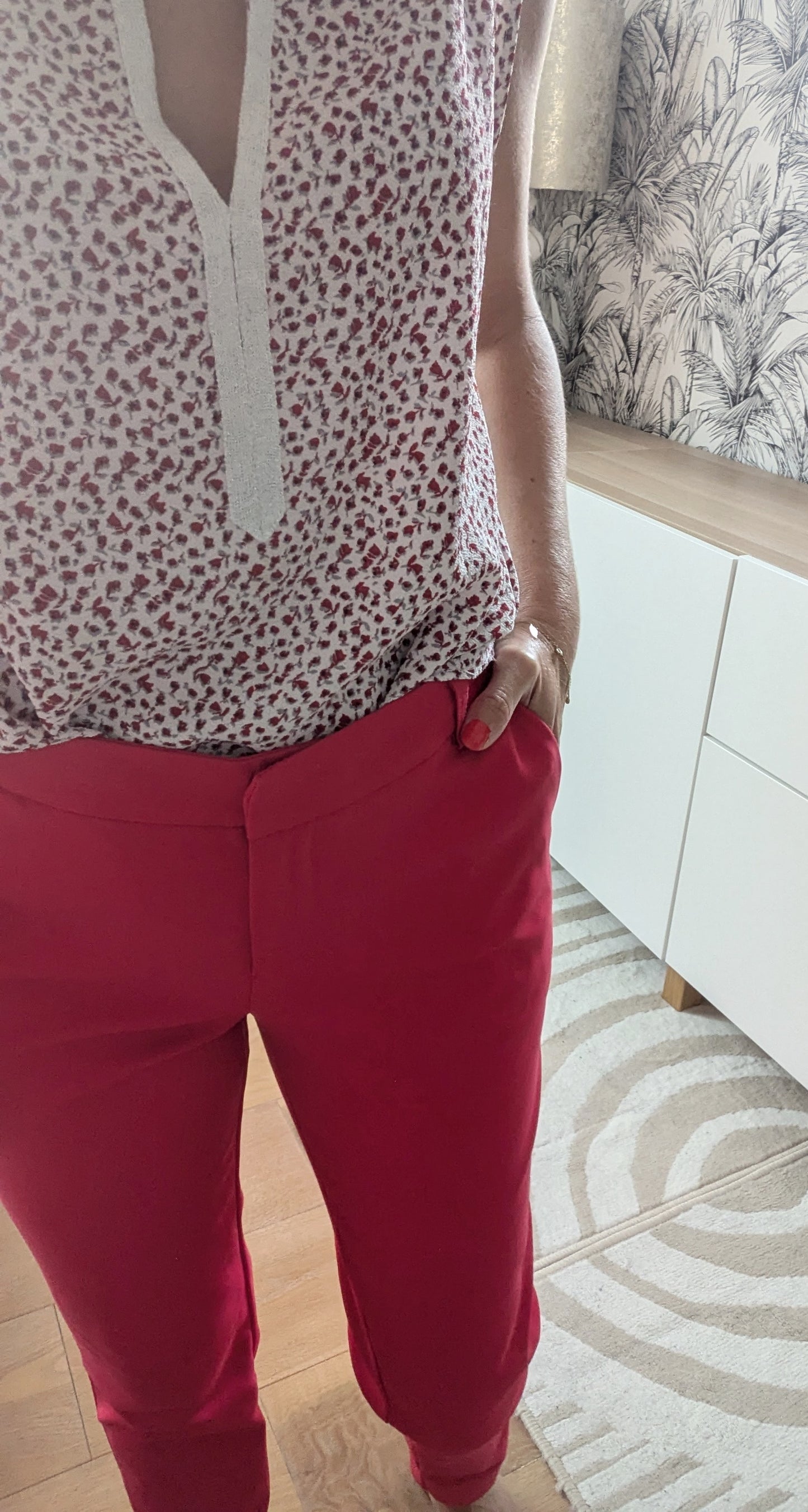 Pantalon rouge 7/8 ème - Morgan - 34/36