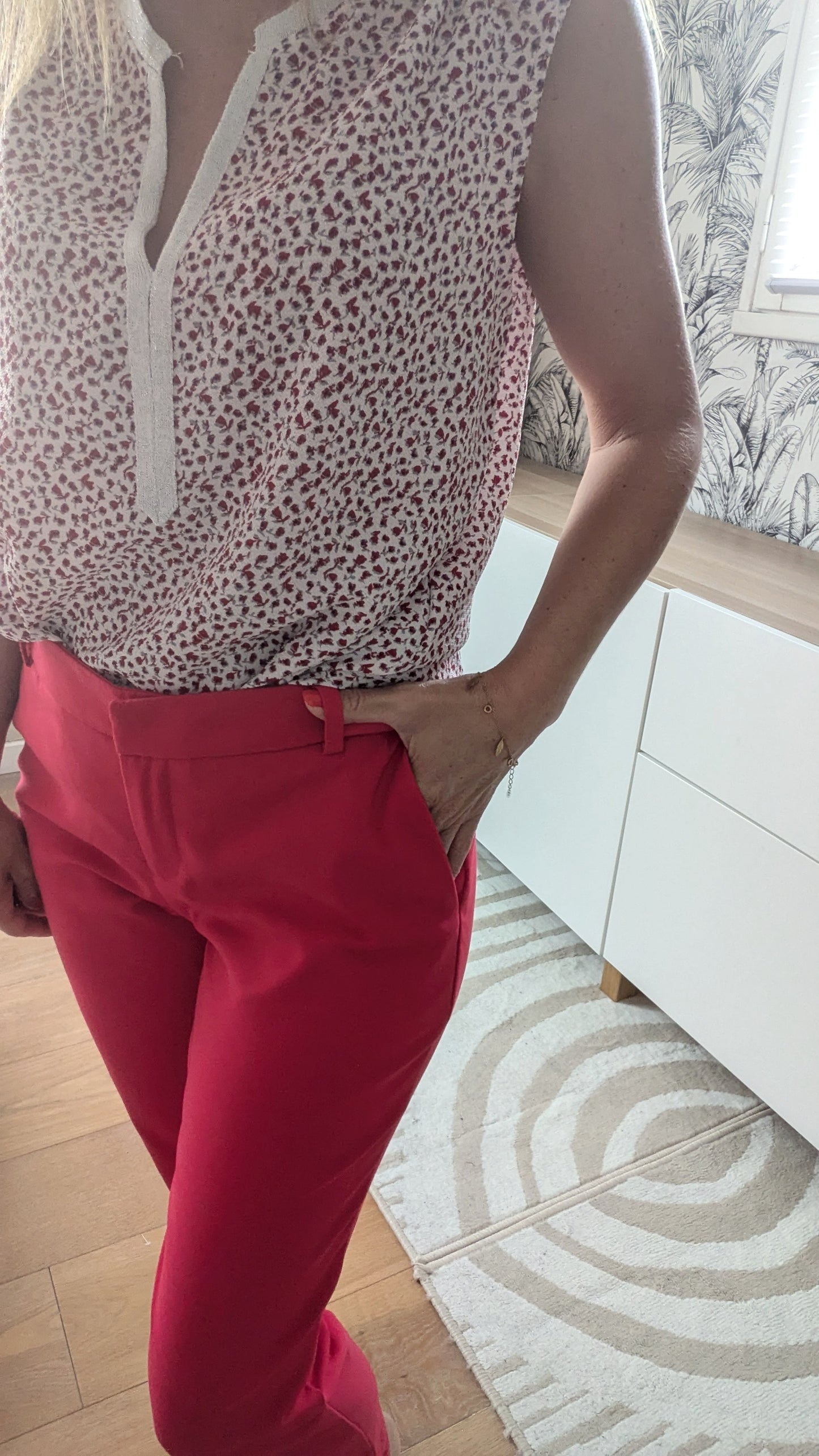 Pantalon rouge 7/8 ème - Morgan - 34/36