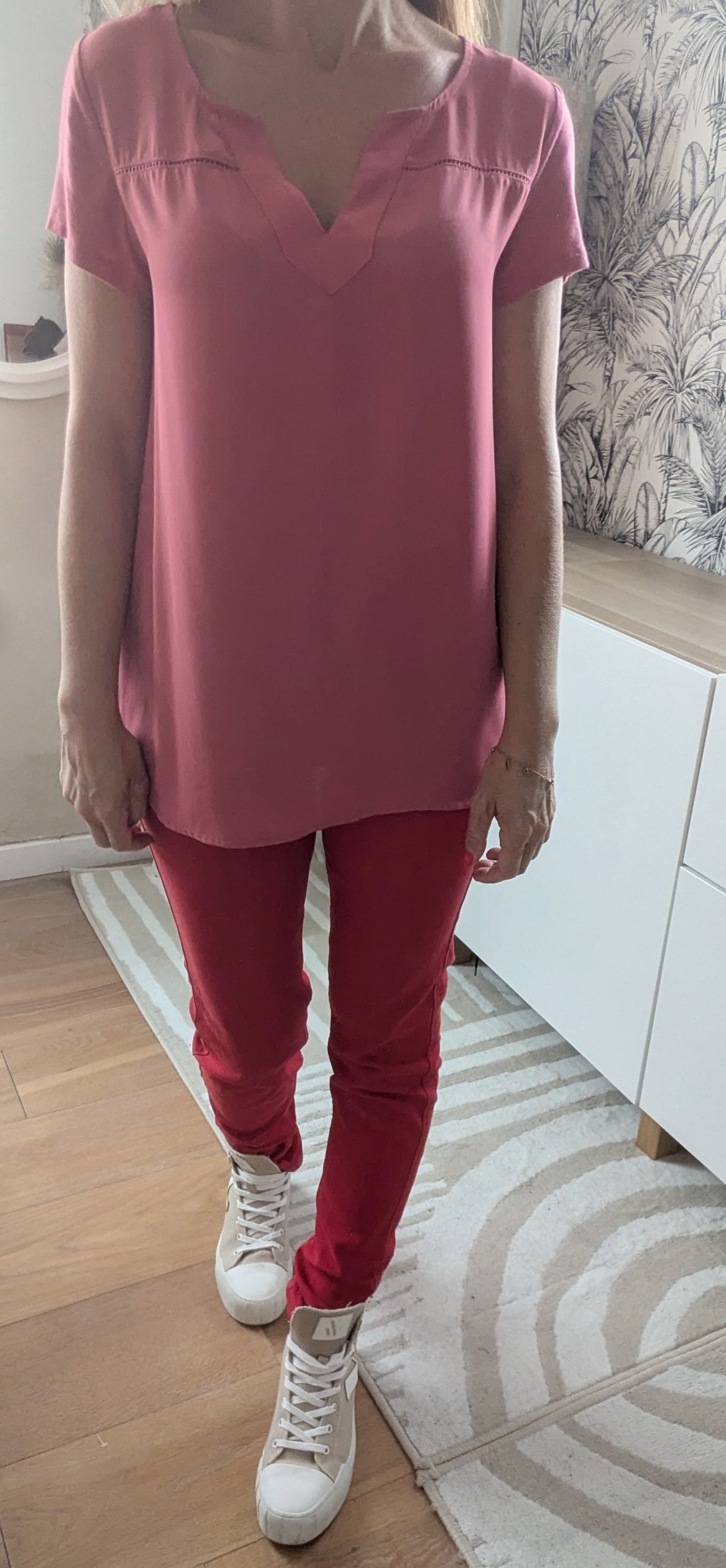 Blouse vieux rose - Camaïeu - 36