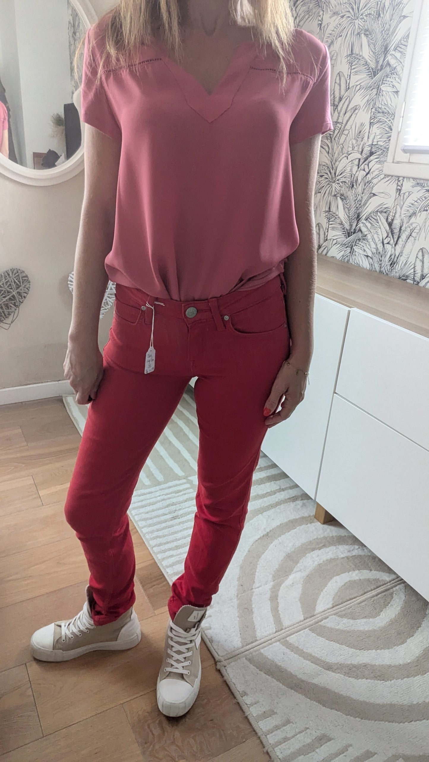 Blouse vieux rose - Camaïeu - 36