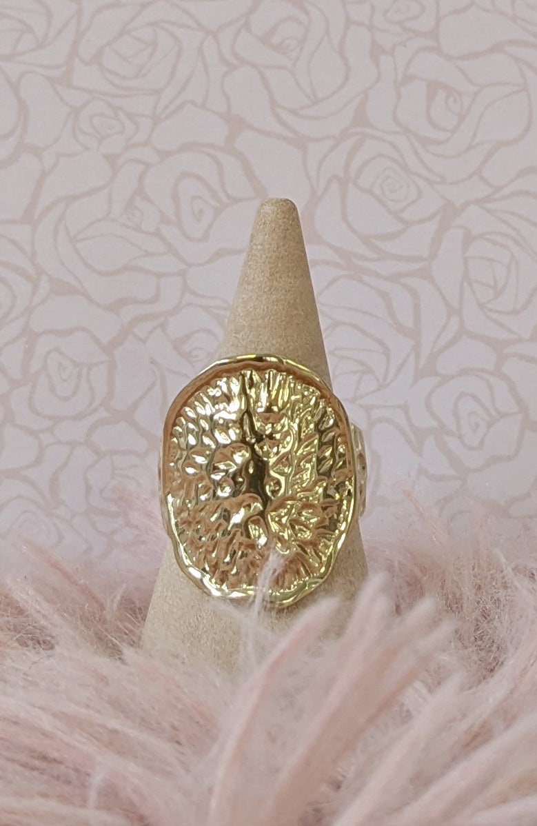 Bijoux Bague ronde martelée - Création Nude collection - TU