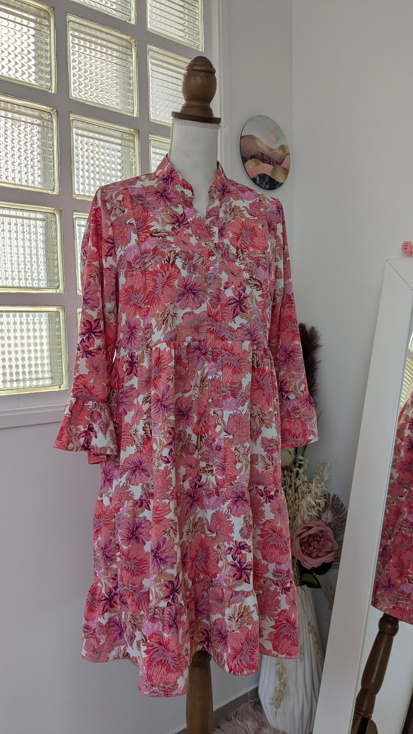 Robe rose fleurie - Millenium - 40