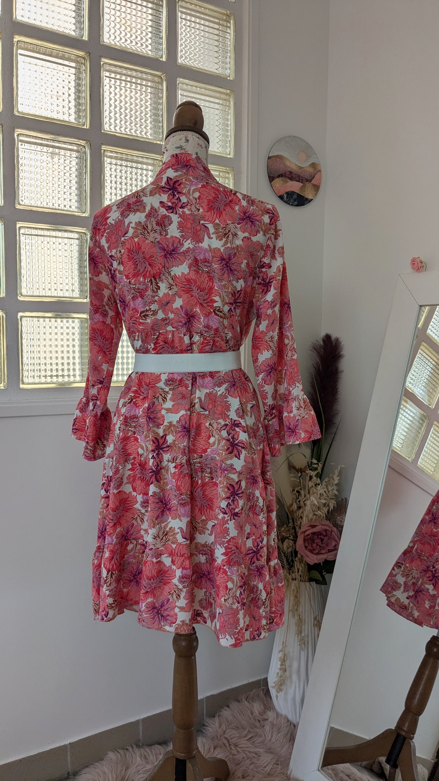 Robe rose fleurie - Millenium - 40