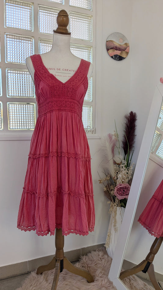 Robe longue midi rose - Italia - TU