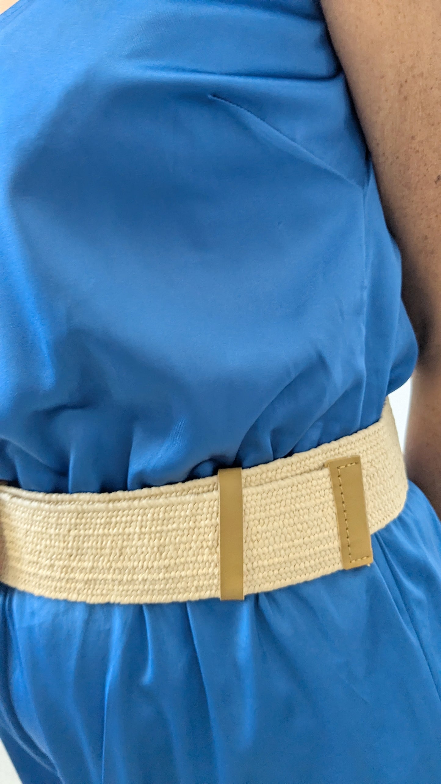 Ceinture beige élastique -Boutique indépendante - TU