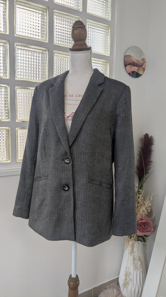 Blazer gris chevrons - Kiabi - 46