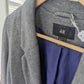 Blazer mi-long gris chiné - H&M - 34