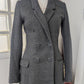 Blazer mi-long gris chiné - H&M - 34