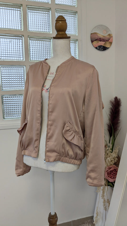 Blouson bomber vieux rose - Zara - 40