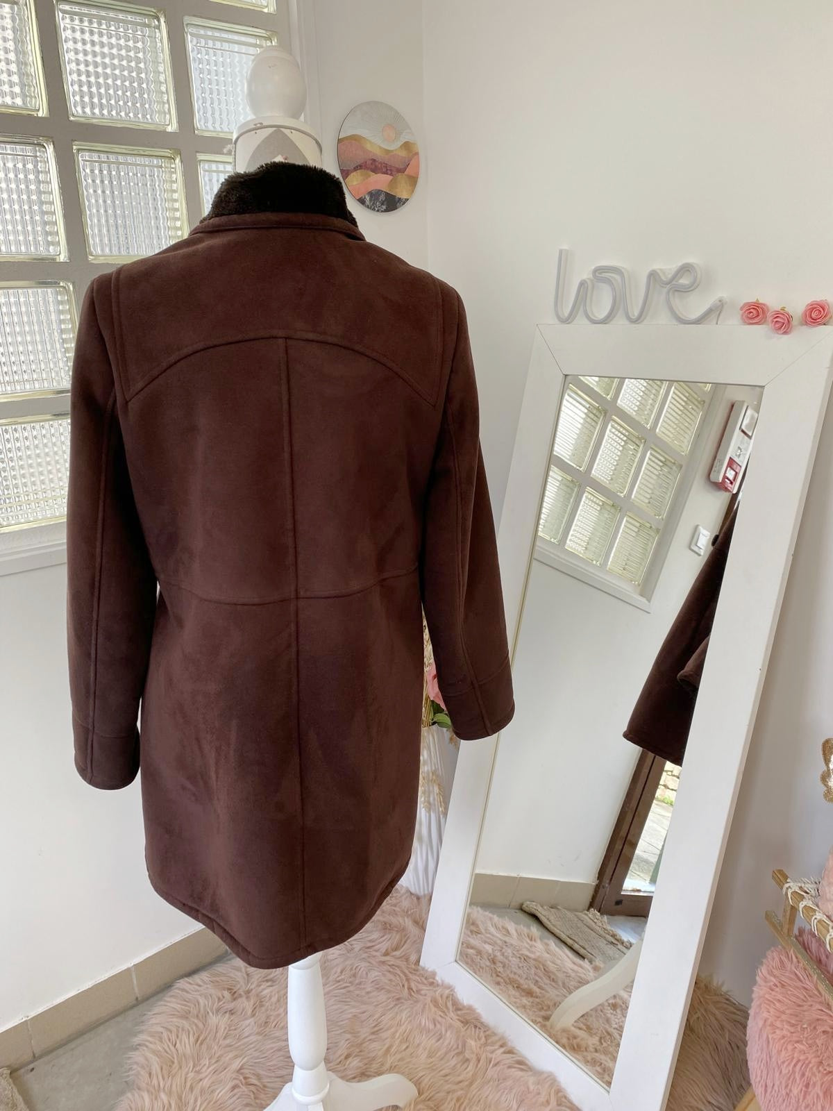 Manteau marron fourrure - Burton - 38