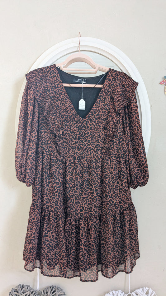 Robe léopard marron - Bershka - 36/38