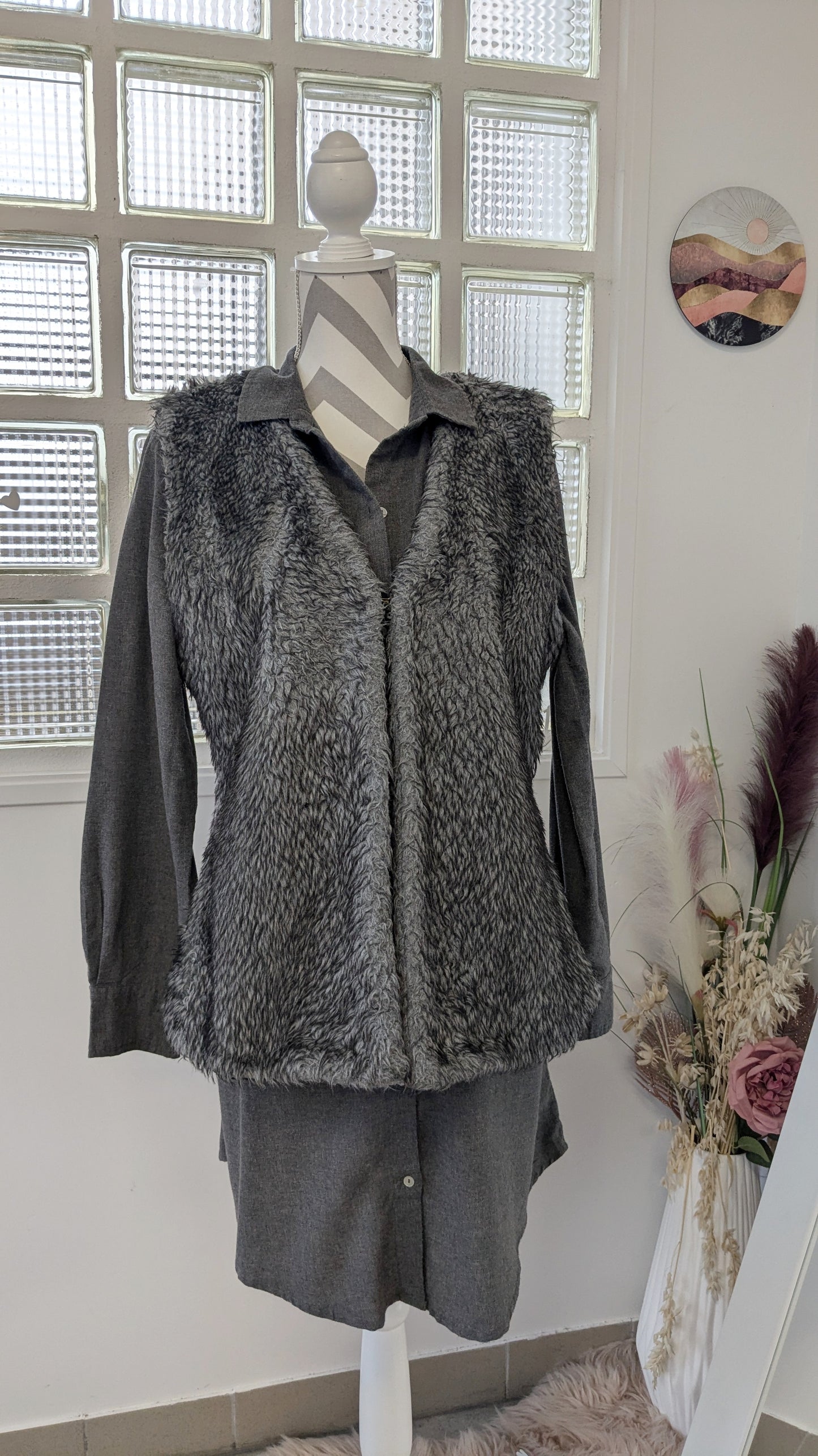 Gilet sans manches gris - 40