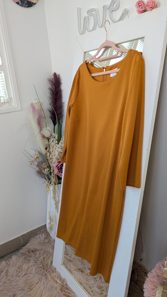 Robe confort moutarde ocre - Vila - 42