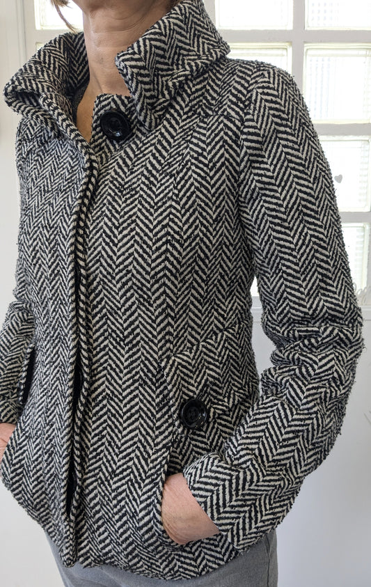 Manteau tweed chevrons - Zara - 36