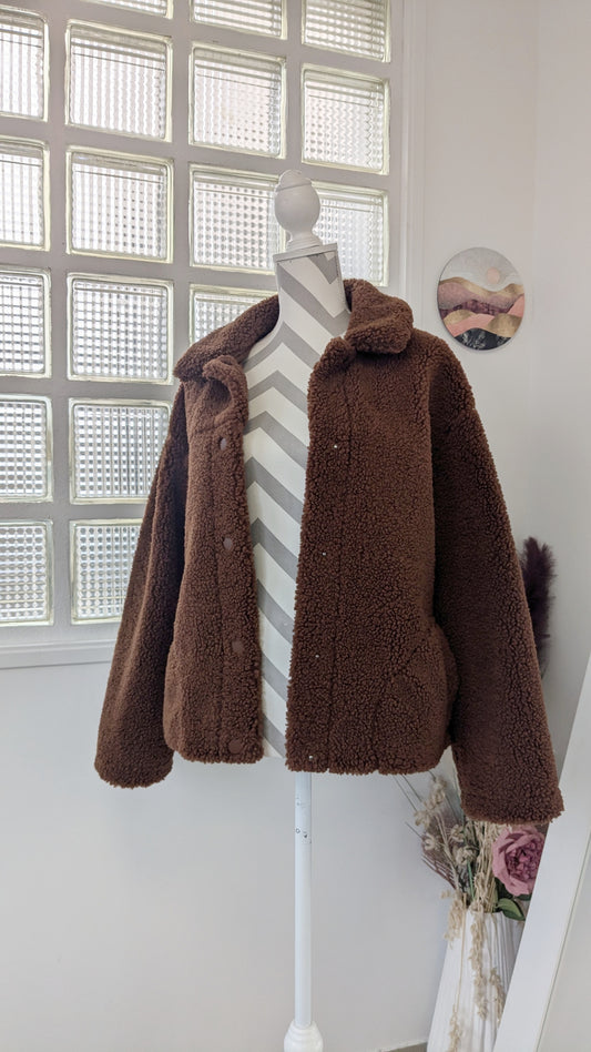 Manteau veste moumoute marron - Pimkie - 38/40