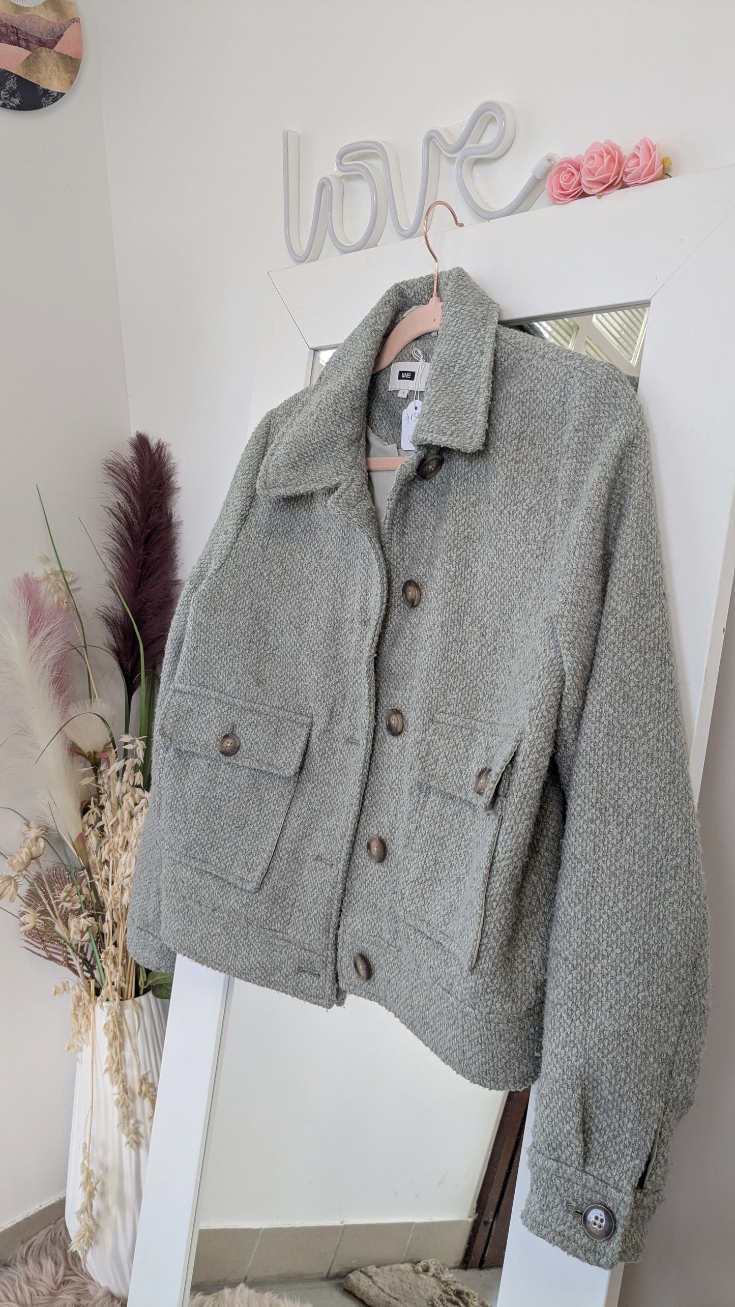 Veste bomber tweed sauge - WE - 36