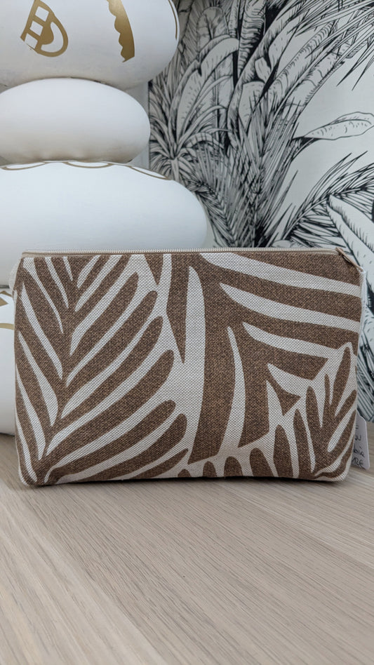 Pochette thème feuillage Camel  - Création Sab'bobine - TU
