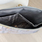 Pochette thème feuillage gris doré  - Création Sab'bobine - TU