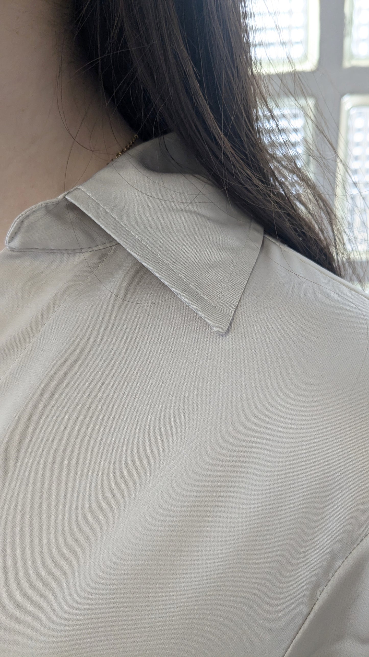 Chemise satinée crème - H&M - 34/36