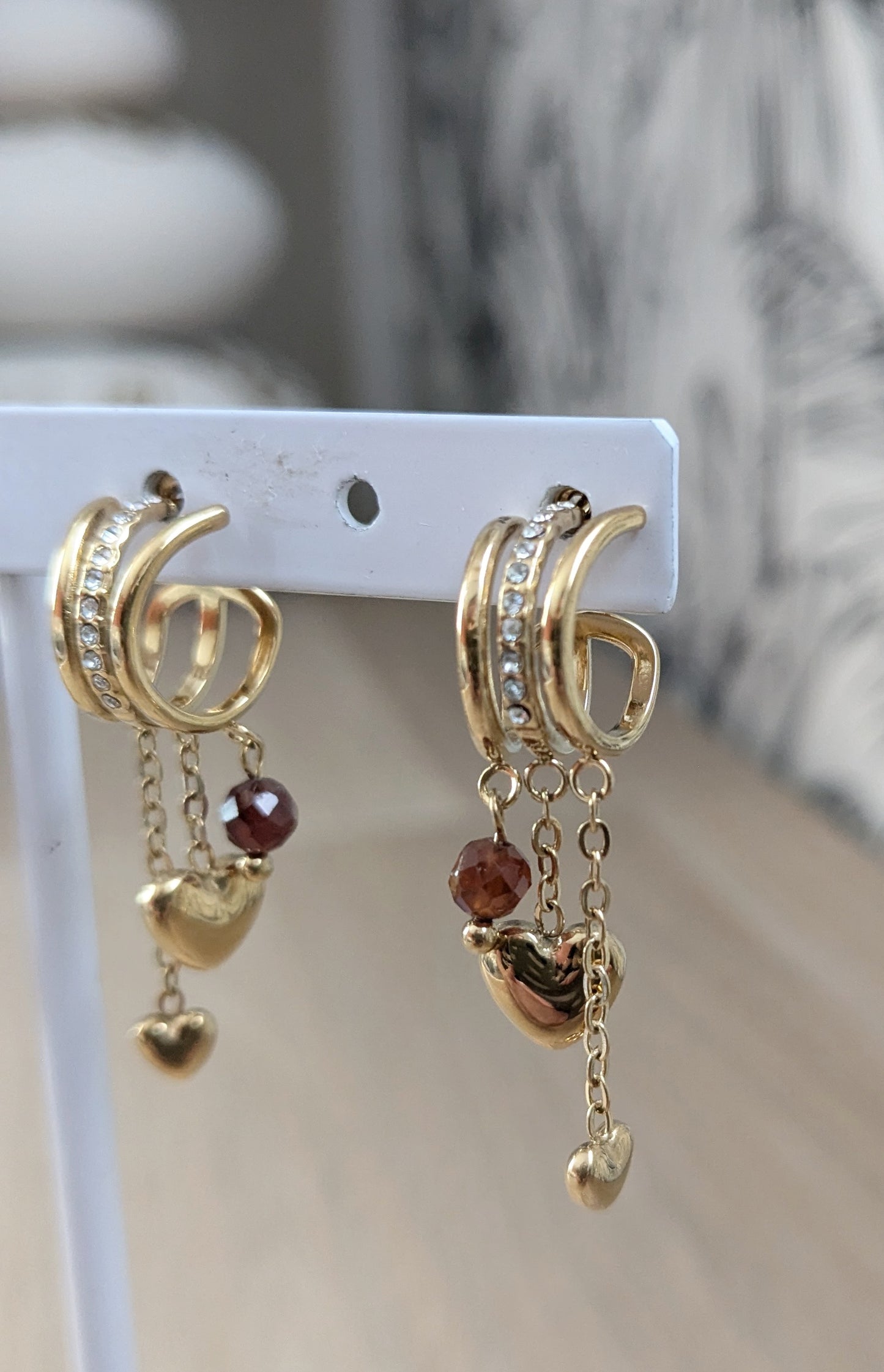 Bijoux Boucles d'oreilles multi marron - Nude Collection - TU