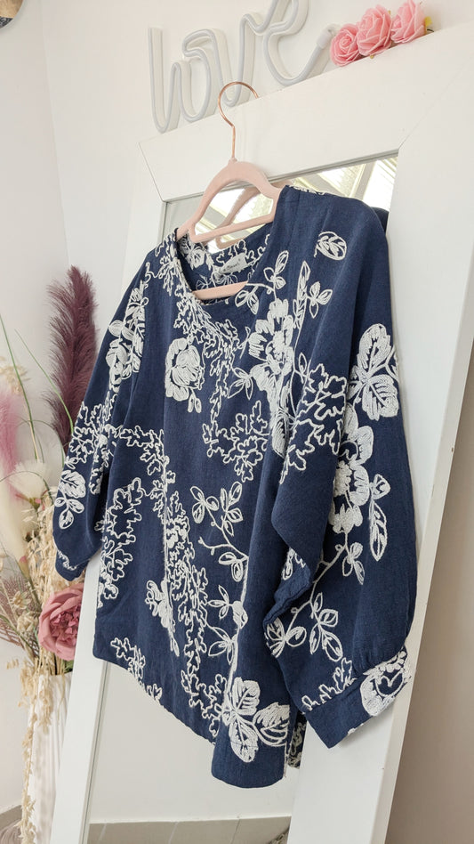 Blouse épaisse brodée - 38