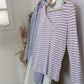 T-shirt rayé lilas - Gémo - 36