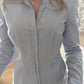 Chemise cintrée bleu ciel - Pimkie - 34