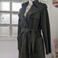 Trench suédine vert sapin - Stradivarius  - 36