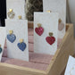 Bijoux Boucles d'oreilles cœur rouge zèbre - Création Jeanne et JO - TU