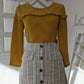 Blouse volants moutarde - Charlior  - 36
