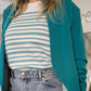 Blazer souple turquoise - Made in Italy - 40