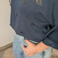 Blouse marine broderies - Pimkie - 40