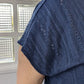 Blouse marine broderies - Kiabi - 46/48