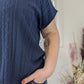 Blouse marine broderies - Kiabi - 46/48