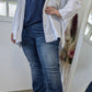 Blouse marine broderies - Kiabi - 46/48