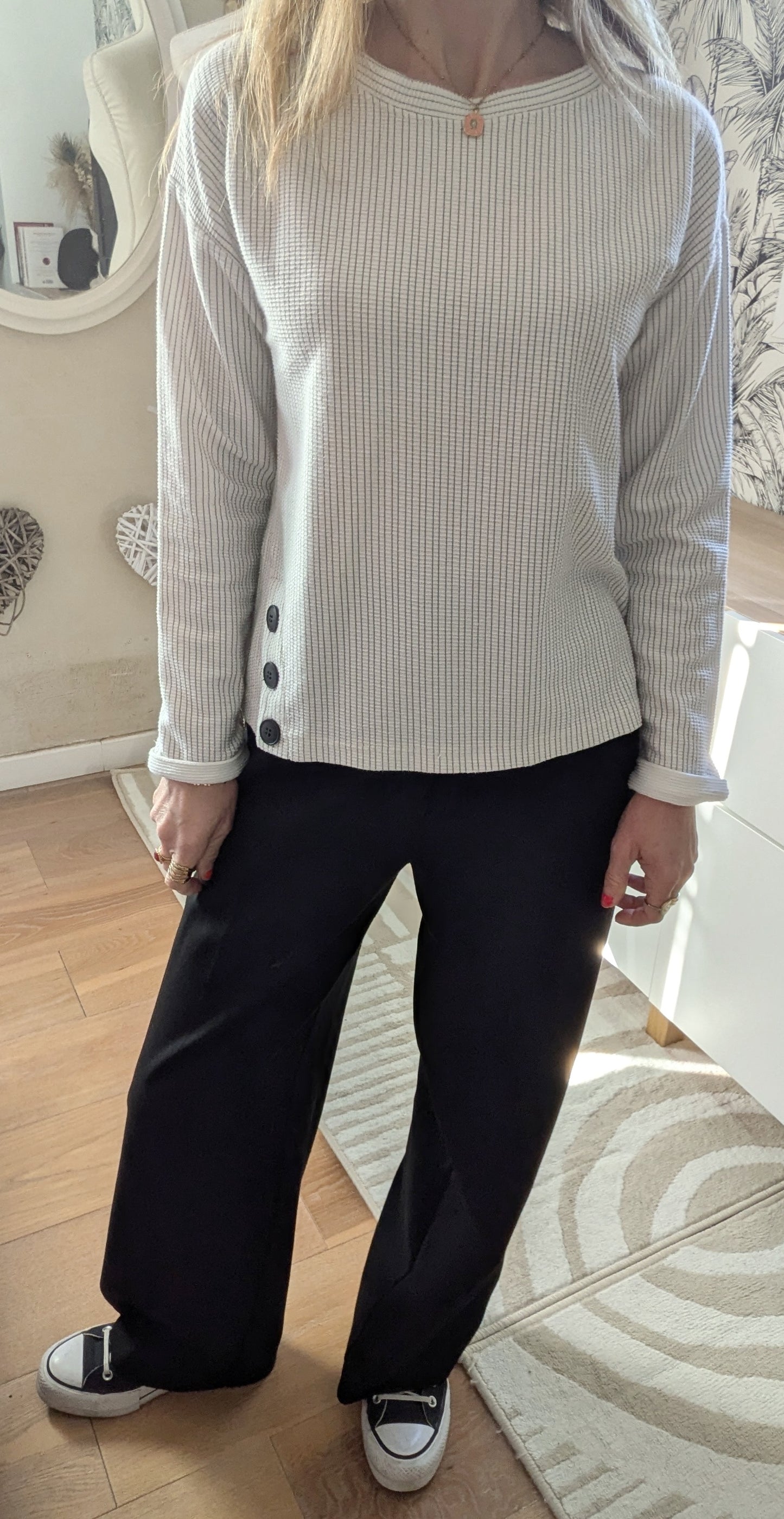 Pull sweat graphique - Zara - 32/34