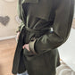 Trench suédine vert sapin - Stradivarius  - 36