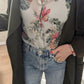 Blouse chemise fleurie soie - Zapa -  36