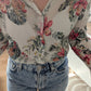 Blouse chemise fleurie soie - Zapa -  36