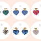 Bijoux Boucles d'oreilles cœur bleu léopard irisé - Création Jeanne et JO - TU