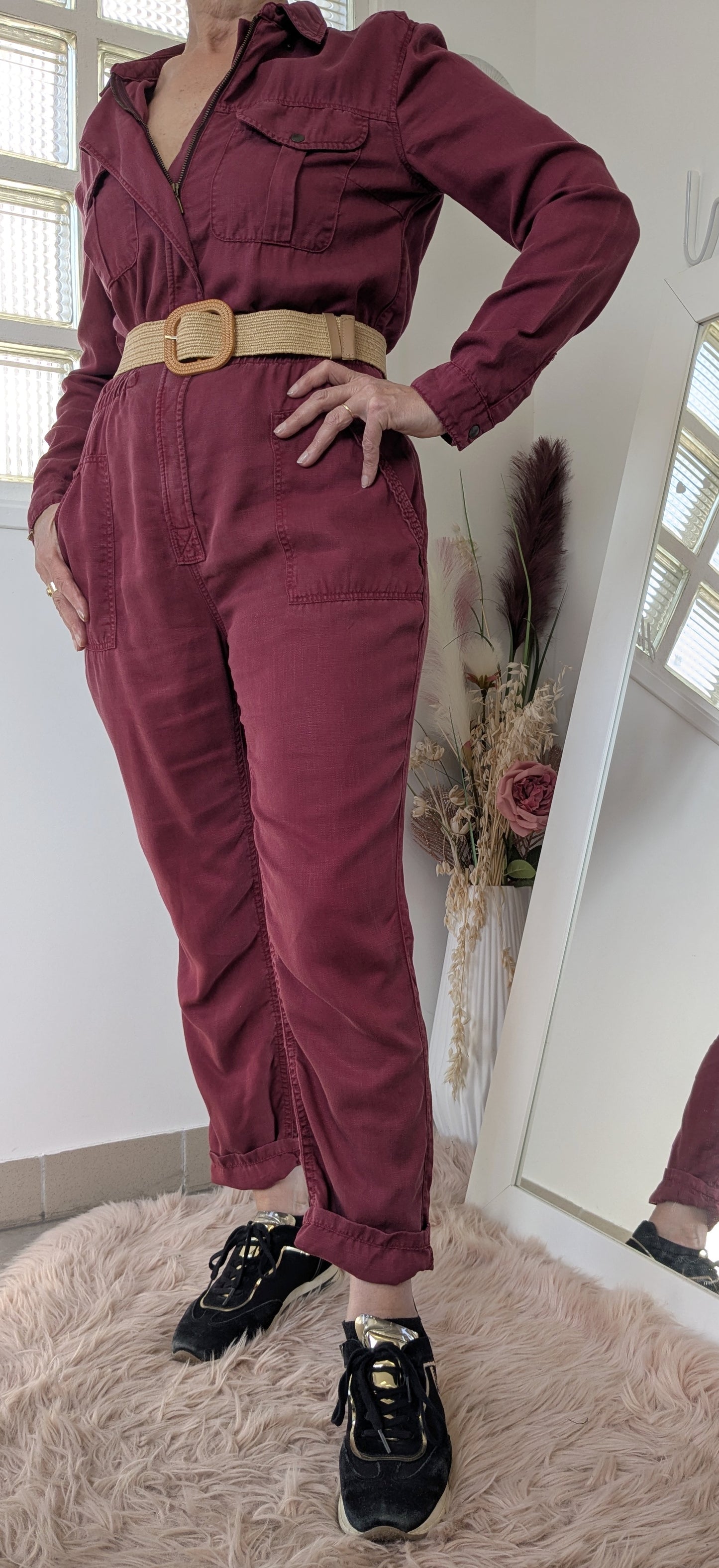 Combi-pantalon bordeaux - Promod  - 38