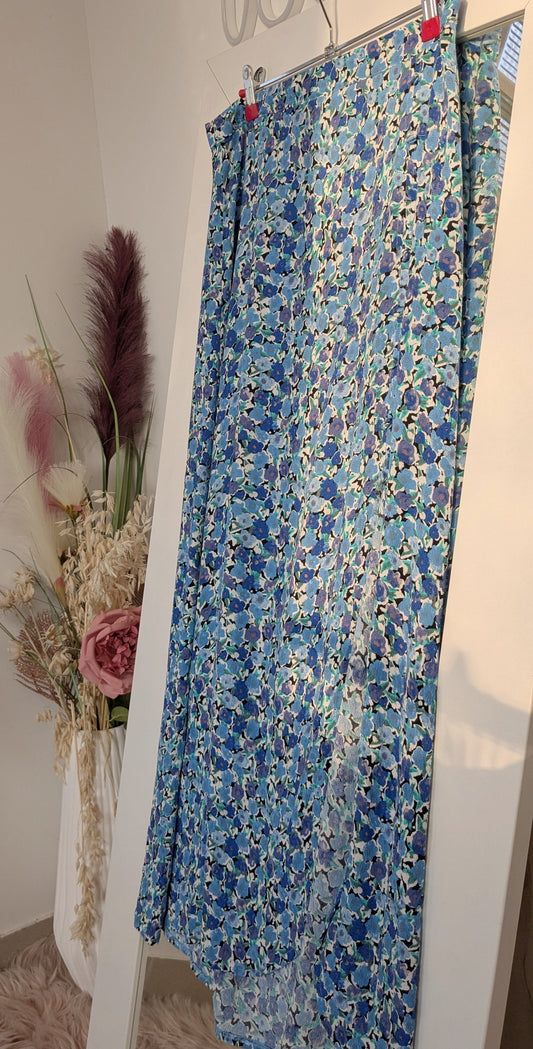 Jupe longue fleurie fendue - Costes  - 36