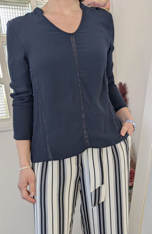 Blouse marine crochet - Indi&Cold - 36