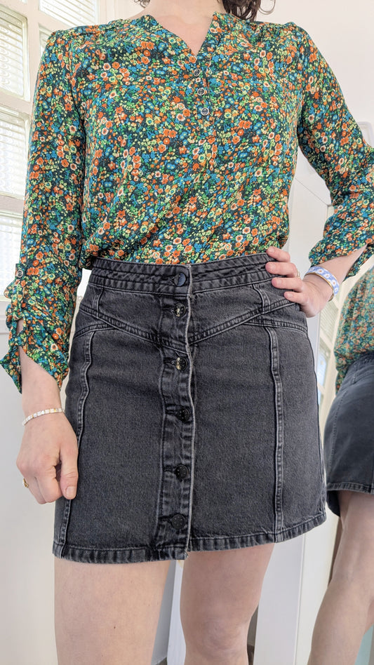 Jupe jeans noir gris - 38