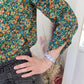 Blouse chemise fleurie vert - Gémo - 36