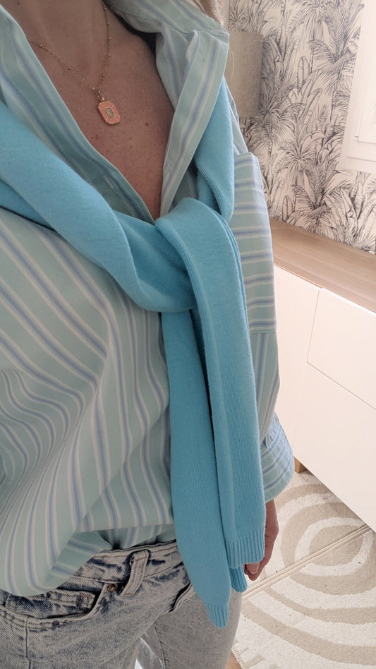 Chemise ciel rayée oversize - Milla Star - 34