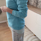 Pull souple turquoise - Benetton - 34/36