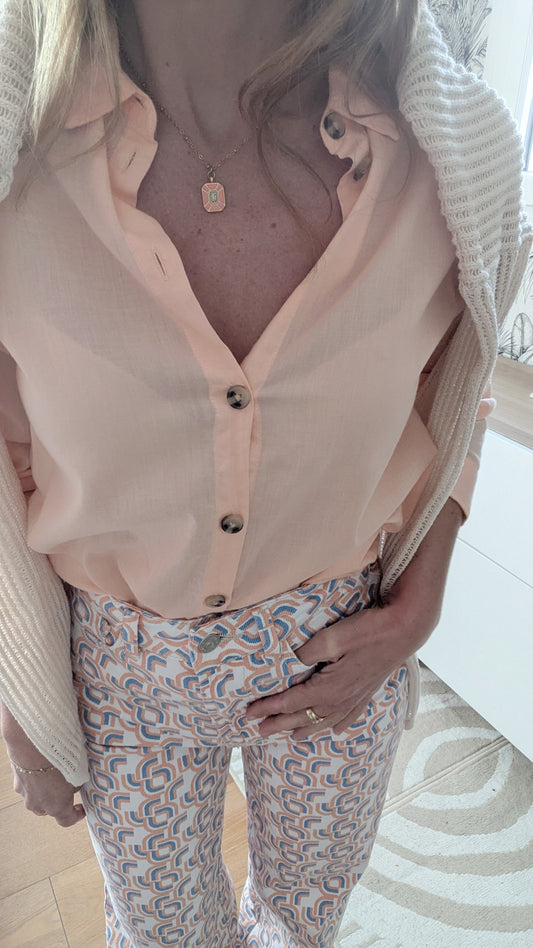 Chemise cintrée abricot - H&M - 32
